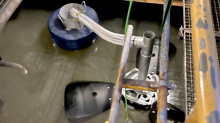 SurfCleaner SCO 1000 collecting pine oil in an oil port