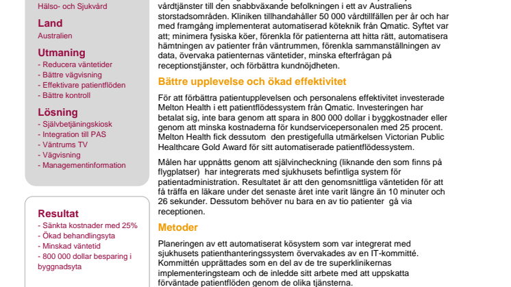Självbetjäning och vägvisning för hälsosektorn