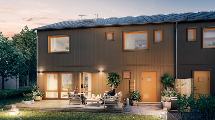 3D illustration från baksidan - Elins Trädgårdskvarter