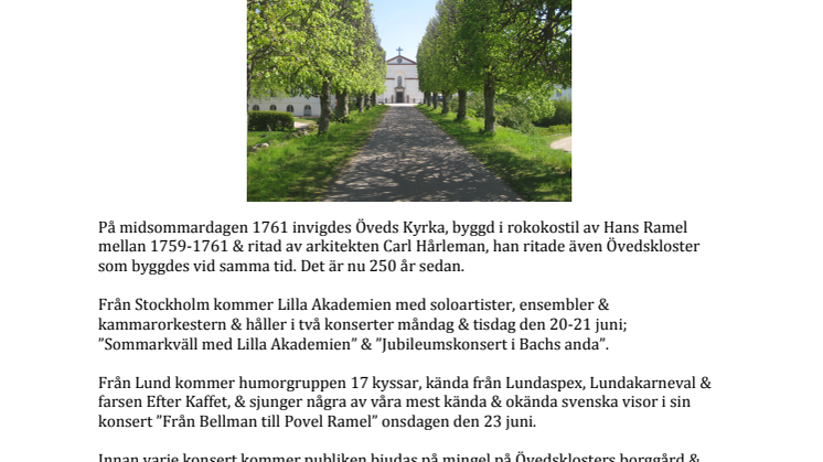 Öveds kyrka 250 år!