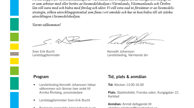 Inbjudan Livsmedelsdialog