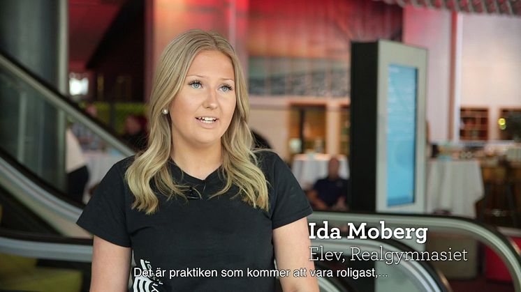 Film från invigningen av den nya hotellutbildningen på Realgymnasiet.