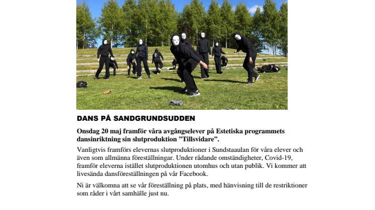 Pressinbjudan: Dans på Sandgrundsudden