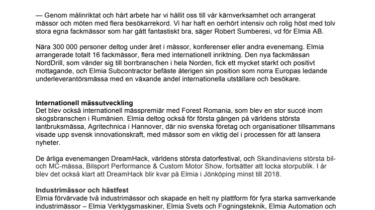 Starkt mässår med internationell riktning