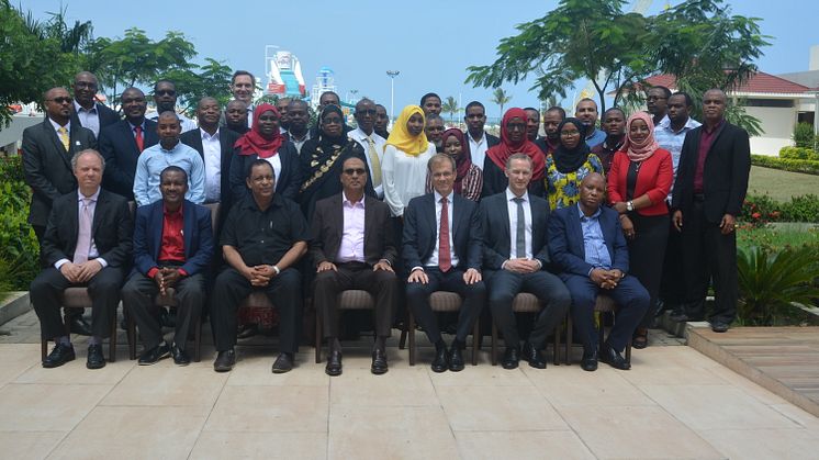 Group photo taken during the High-level Event held at Hotel Verde in Zanzibar January 20th 2020 to celebrate the accomplishments of ZESS | Photo: Multiconsult