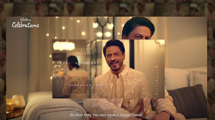 Screengrab of Cadbury video explaining how Bollywood star Shah Rukh Khan's digital avatar was used in its ad campaign