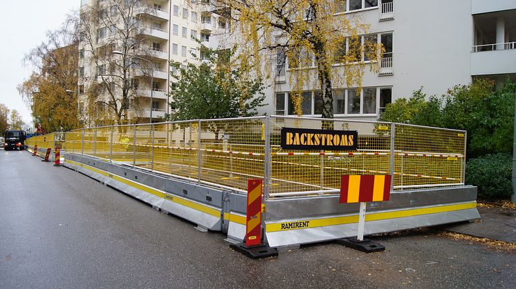 Markarbete på Gärdet i Stockholm.