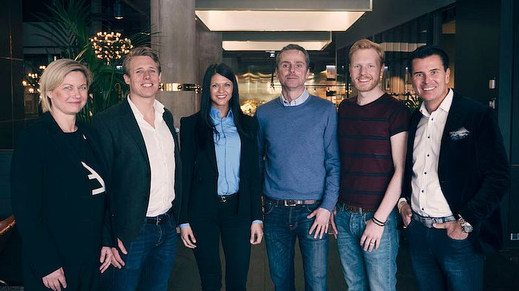 Petra Arrenäs, kontorsansvarig Appcorn, Sebastian Wendéus, förvärvsansvarig Consid, Anita Beslic, rekryteringsansvarig Consid, Mårten Nilsson, vd Appcorn, Martin Alléus, grundare och teknisk chef Appcorn, Peter Hellgren, vd Consid. 