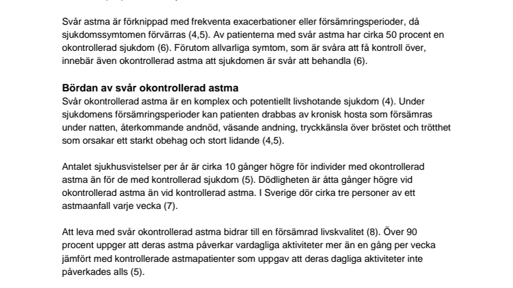 Om svår okontrollerad astma
