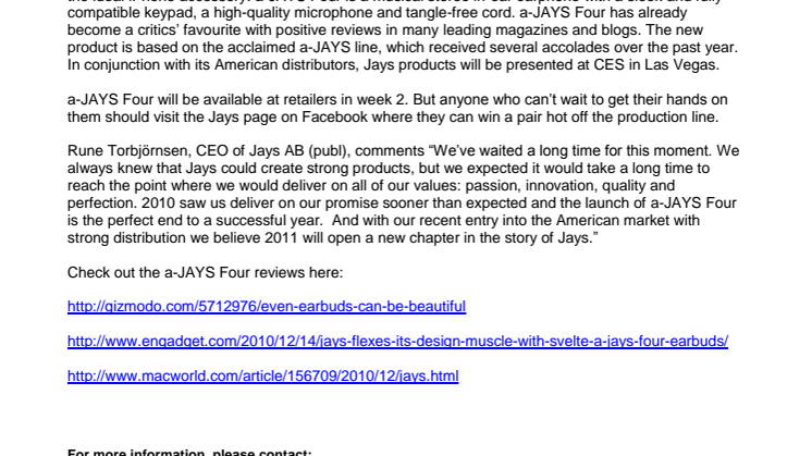 a-JAYS Four for iPhone finally in stores