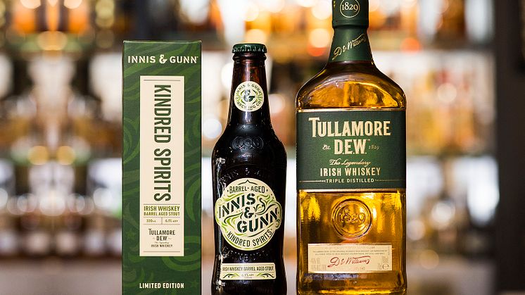 Innis & Gunn Kindred Spirits är ett samarbete mellan irländska Tullamore D.E.W. och skotska Innis & Gunn.
