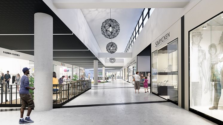 Illustration av nya Tumba Centrum