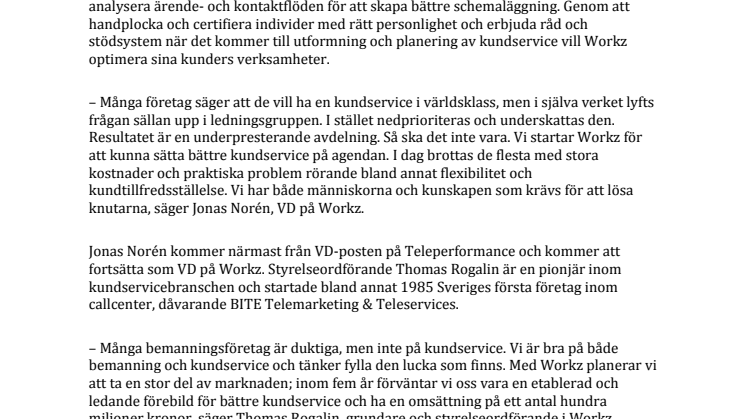 Kundserviceveteraner startar nytt bemanningsföretag 