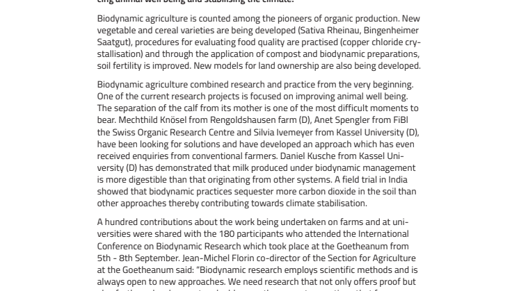 Biodynamic Research