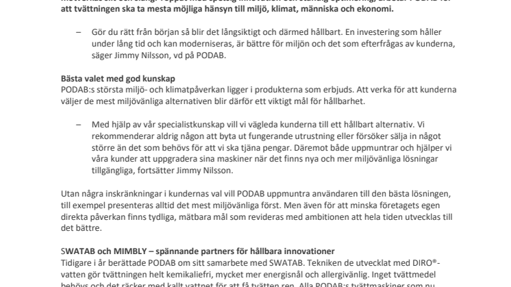  Delningsekonomi, lång livslängd och innovativa lösningar - så erbjuder PODAB hållbara alternativ 