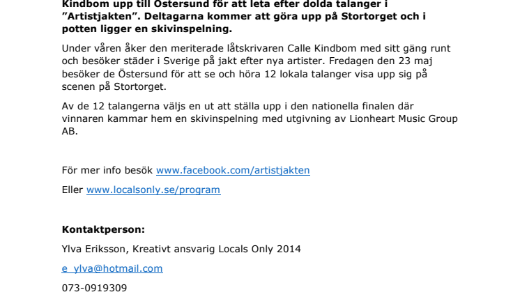 Jakt på artister i Östersund