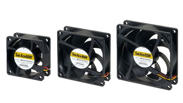 Ny serie med IP68-klassade fläktar från Sanyo Denki