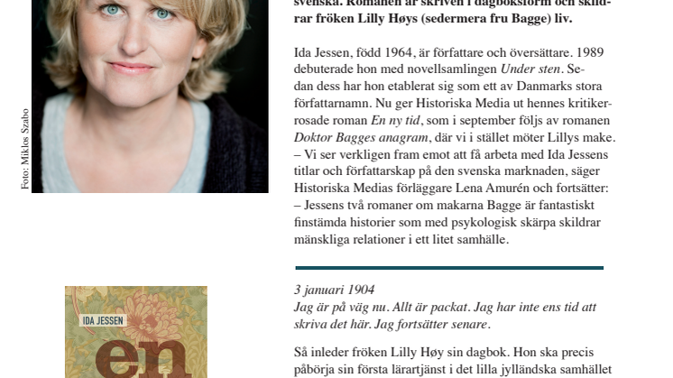 Prisbelönta Ida Jessen  aktuell på svenska