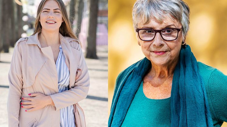 Sara Lynard, 28 år, och Patricia Tudor Sandahl, 83 år, har båda glaukom, grön starr.