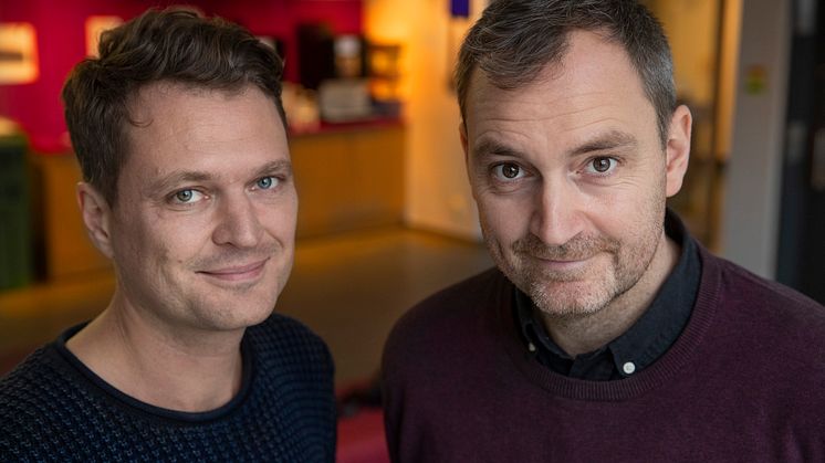 Daniel Velasco och Robert Barkman, nominerade i kategorin Årets Berättare 2018