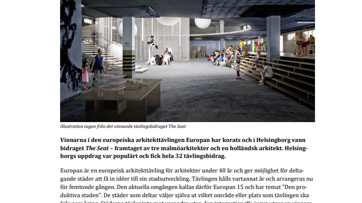 Malmöarkitekter vinnare i Europan 15 i Helsingborg