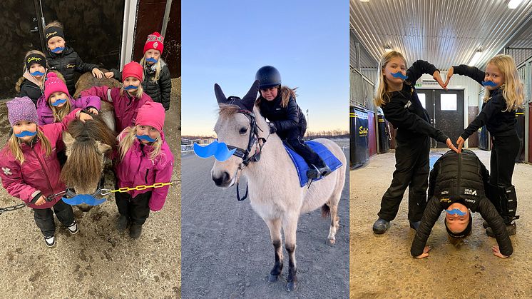 Glada elever på Solängets travskola, den travskola som samlade in den högsta summan i travskoleutmaningen.