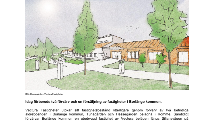 Vectura genomför fastighetsaffär med Borlänge kommun