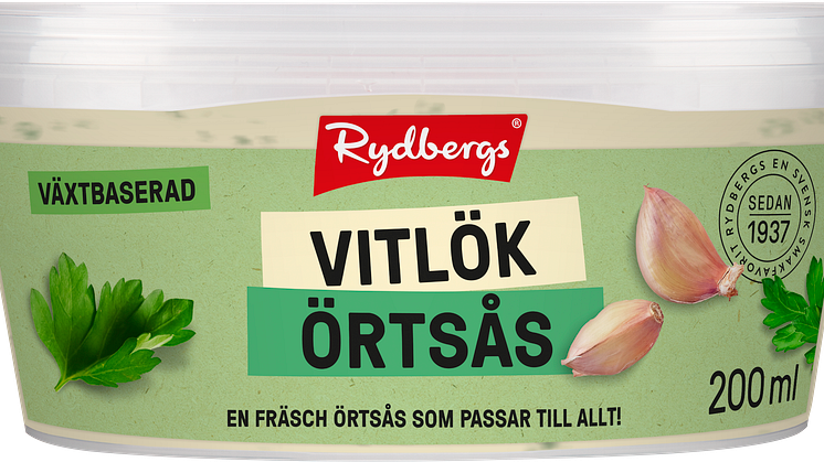 150073 620152 RYD Veganska Såser Vitlök och Örter 200ml FRONT R2