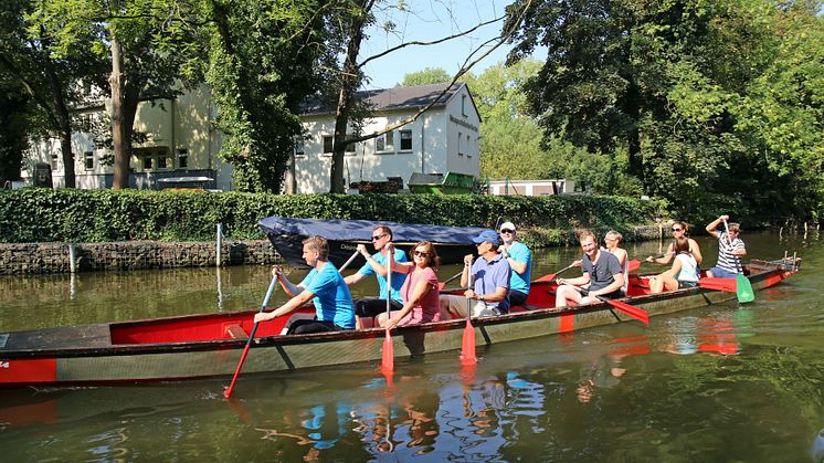 Stadthafen Leipzig - Fahrt mit dem Drachenboot