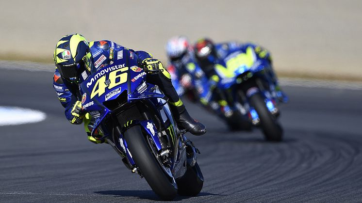 9番手からスタートするも着実に順位を上げて4位でフィニッシュした#46 V・ロッシ＆YZR-M1