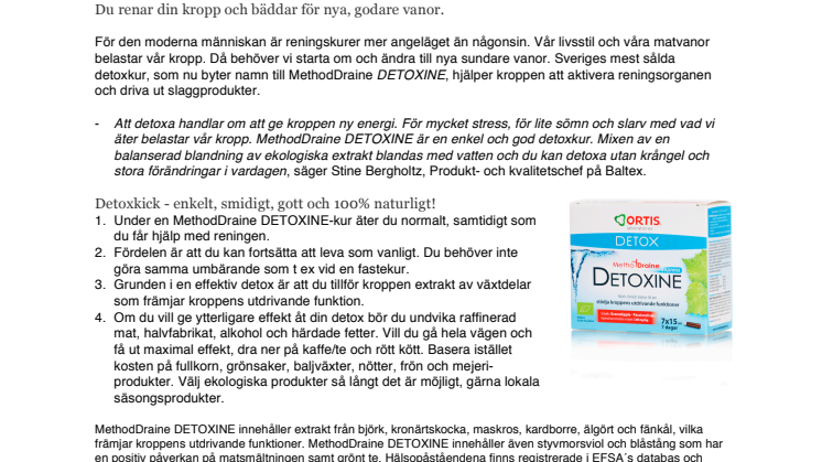 Börja året rätt med en enkel detoxkur