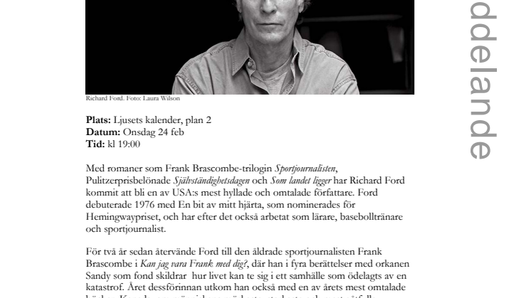 Richard Ford till Internationell författarscen  