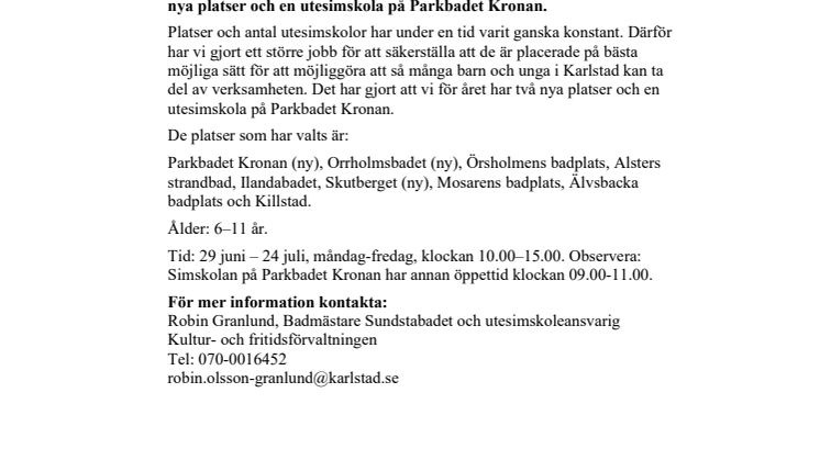Fler platser för utesimskolor