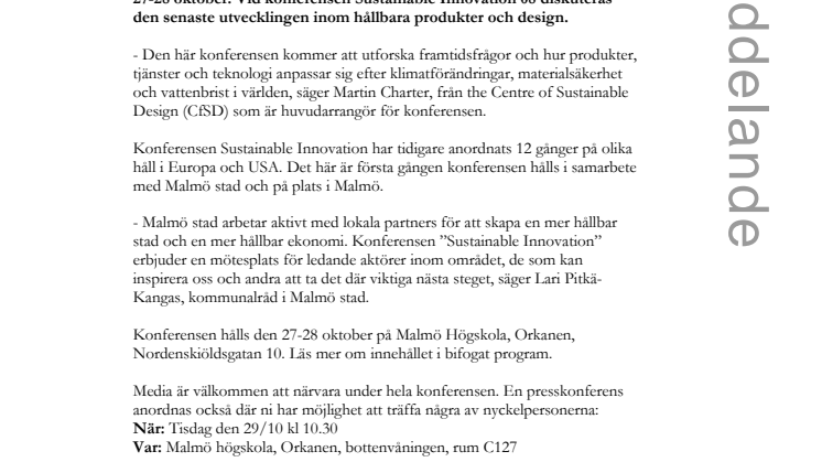 Framtidens hållbara design diskuteras i Malmö
