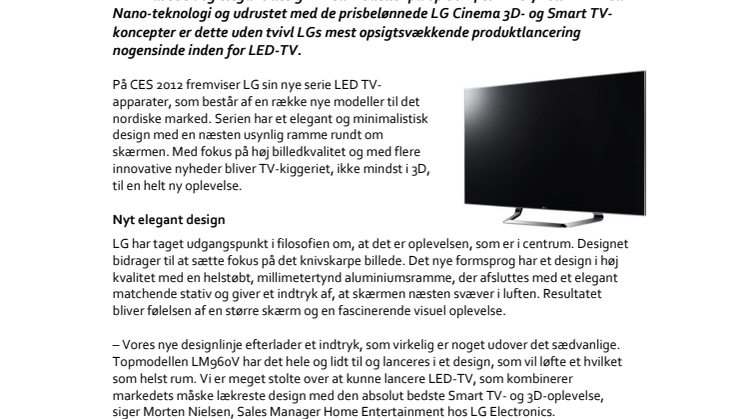 LGs ny LED TV-serie sætter fokus på design