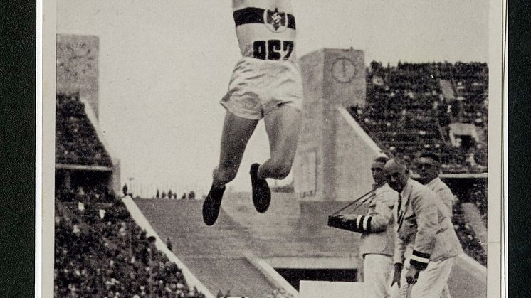 Luz Long beim Weitsprung, Olympische Spiele Berlin 1936