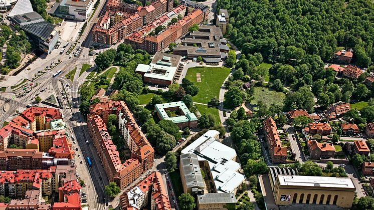 Flygfoto Campus Näckrosen, Göteborgs universitet