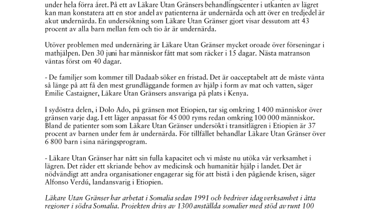 Skriande behov på Afrikas horn 