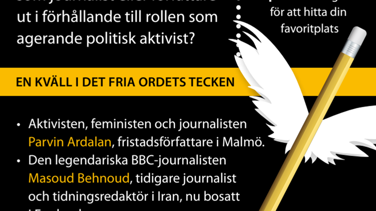 Journalisten som politisk aktivist - en kväll i det fria ordets tecken.