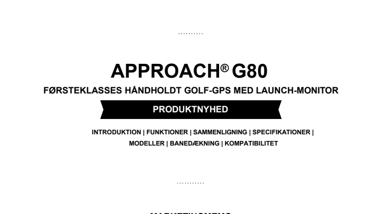 G80 produkt memo