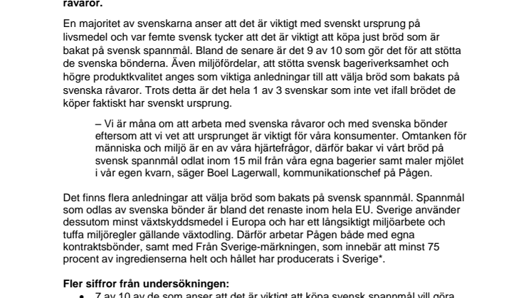 Intresset för svenskt ursprung når även brödhyllan