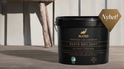 Alcro Bestå Briljant - en fyllig fasadfärg av högsta kvalitet