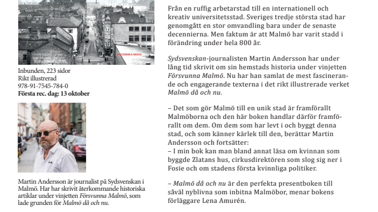 Ny bok skildrar Malmös spännande förflutna