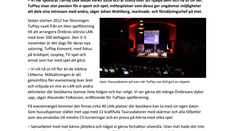 TuPlay Konvent är Örebros nya spelevenemang