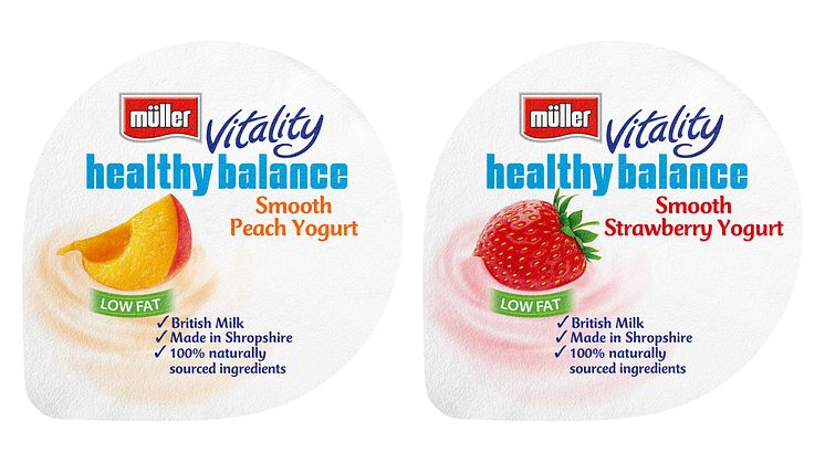 Müller reduces sugar in healthy balance yogurt range and introduces 100% recyclable pot