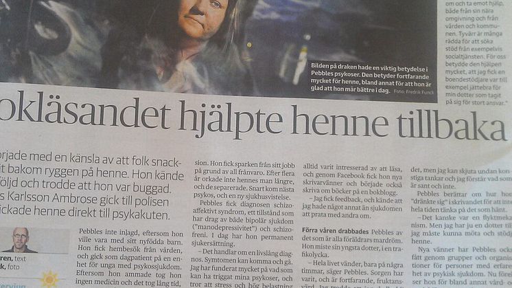 Pebbles Karlsson Ambrose intervjuad i dagens DN och stipendiat i Sala