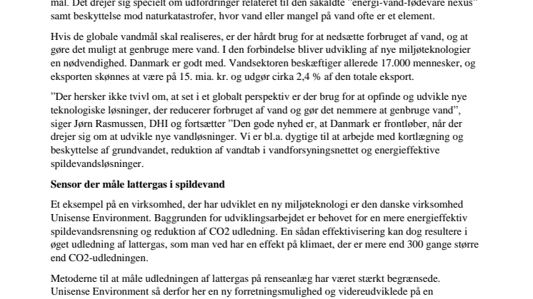 Kan vi gøre den globale vandkrise til et dansk eksporteventyr?