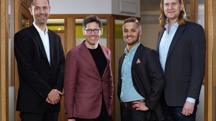 Björn Lantz, VD byBrick AB, Hugo Leichsenring VD, Ants IT Josef Nord, partner Ants IT och Artur Viira,  VD i byBrick Operations