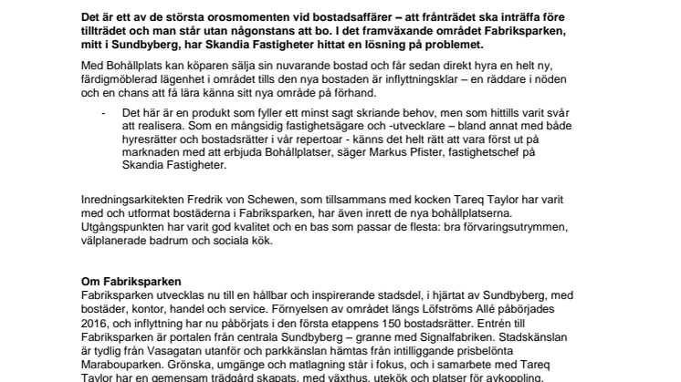 Skandia Fastigheter räddar bostadsrättsköpare med nya konceptet Bohållplats