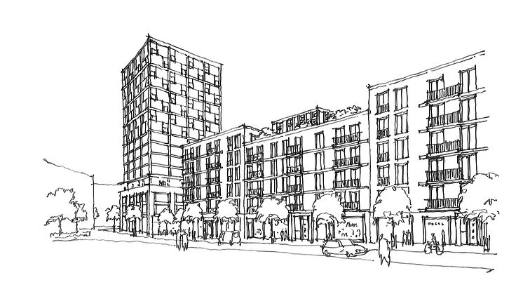 Barkarbystadens mest centrala delar